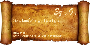 Szatmáry Ibolya névjegykártya