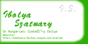 ibolya szatmary business card